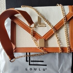 NIB - LouLu Handbag - Canvas Envelope Crossbody Purse